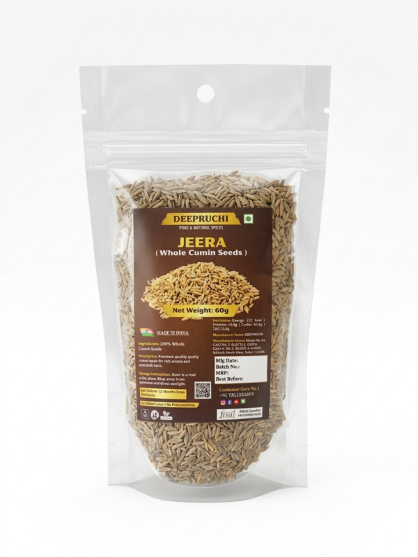 Premium Saboot Jeera (Cumin Seeds) 60g